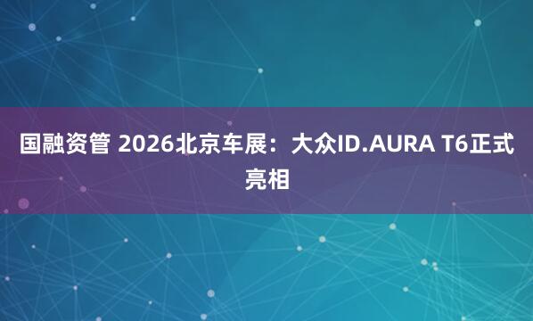 国融资管 2026北京车展：大众ID.AURA T6正式亮相