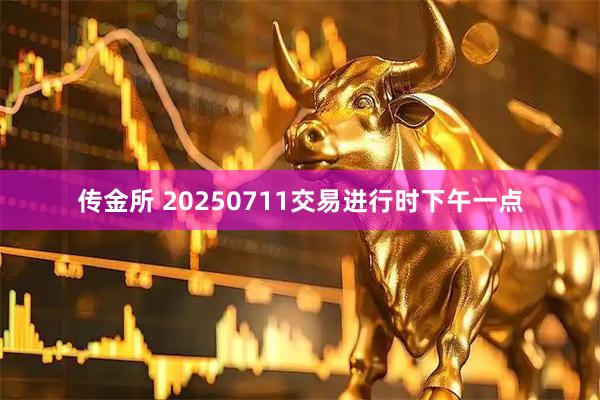 传金所 20250711交易进行时下午一点
